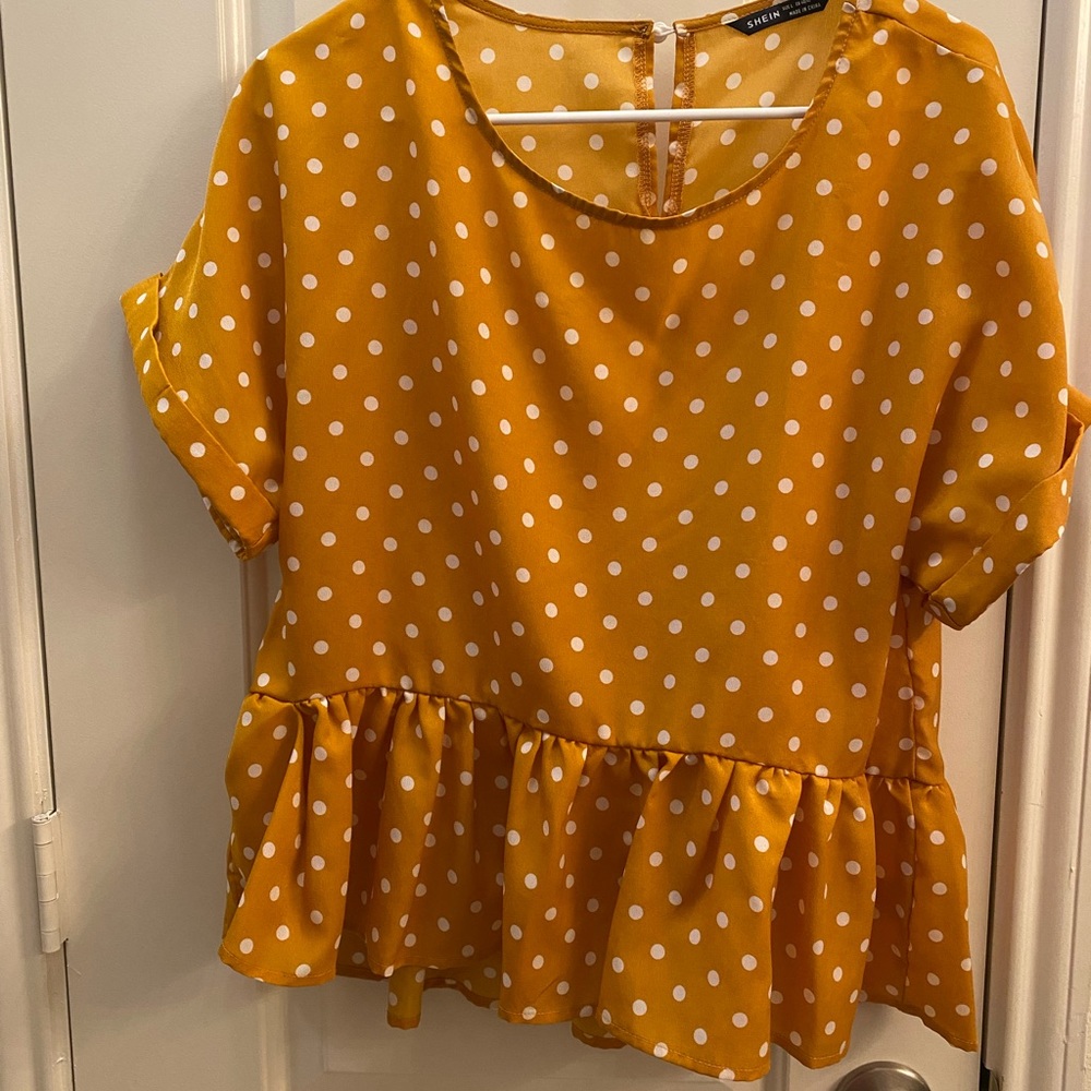 Polka Dots Yellow Top